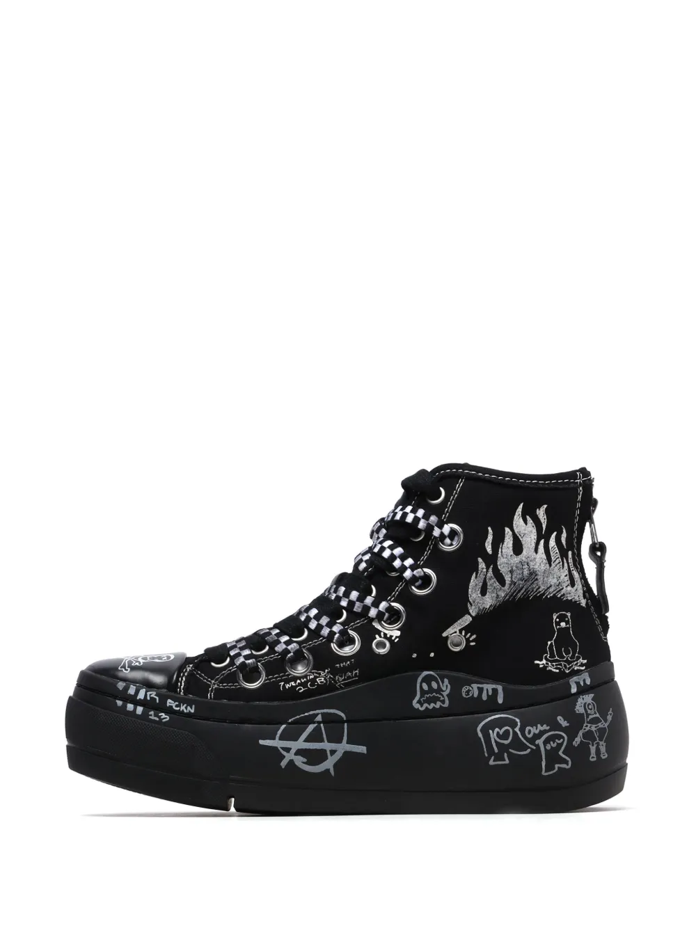 R13 Double Grommet Kurt sneakers Black