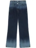 SJYP gradient-print flared jeans - Blue