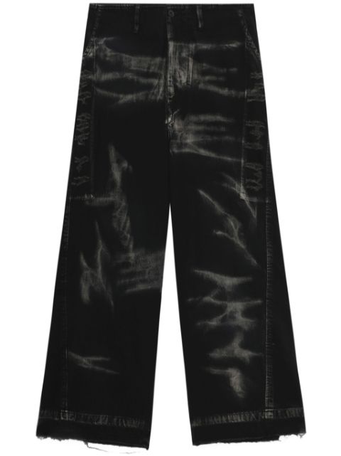 Julius distressed wide-leg trousers