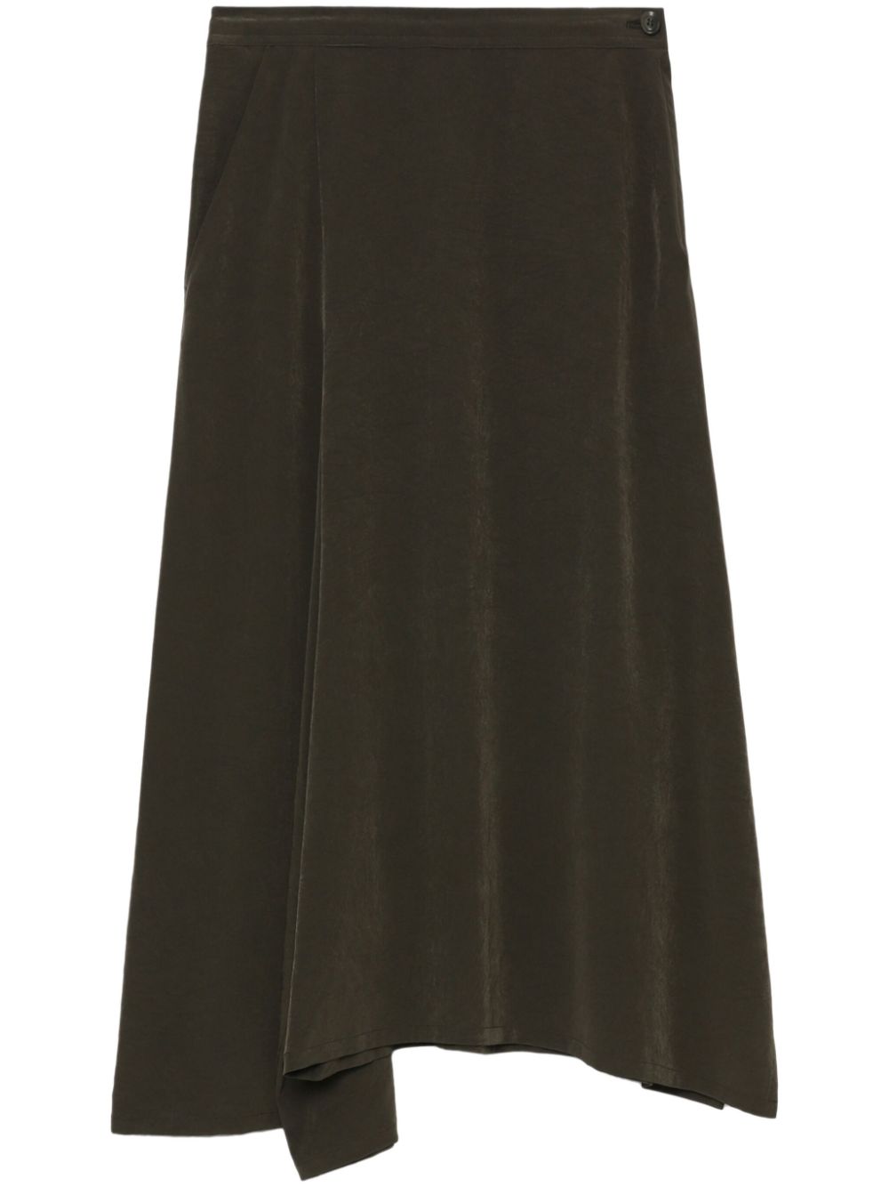 Y's asymmetric midi skirt - Green