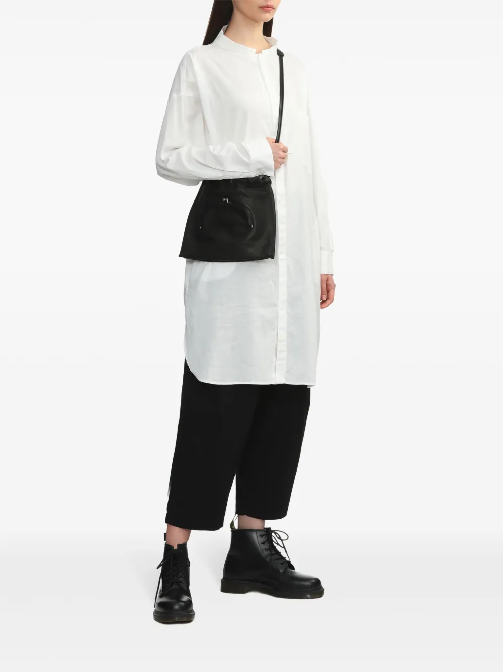Y's cropped cotton trousers - Zwart