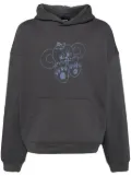 We11done monster-print cotton hoodie - Blue