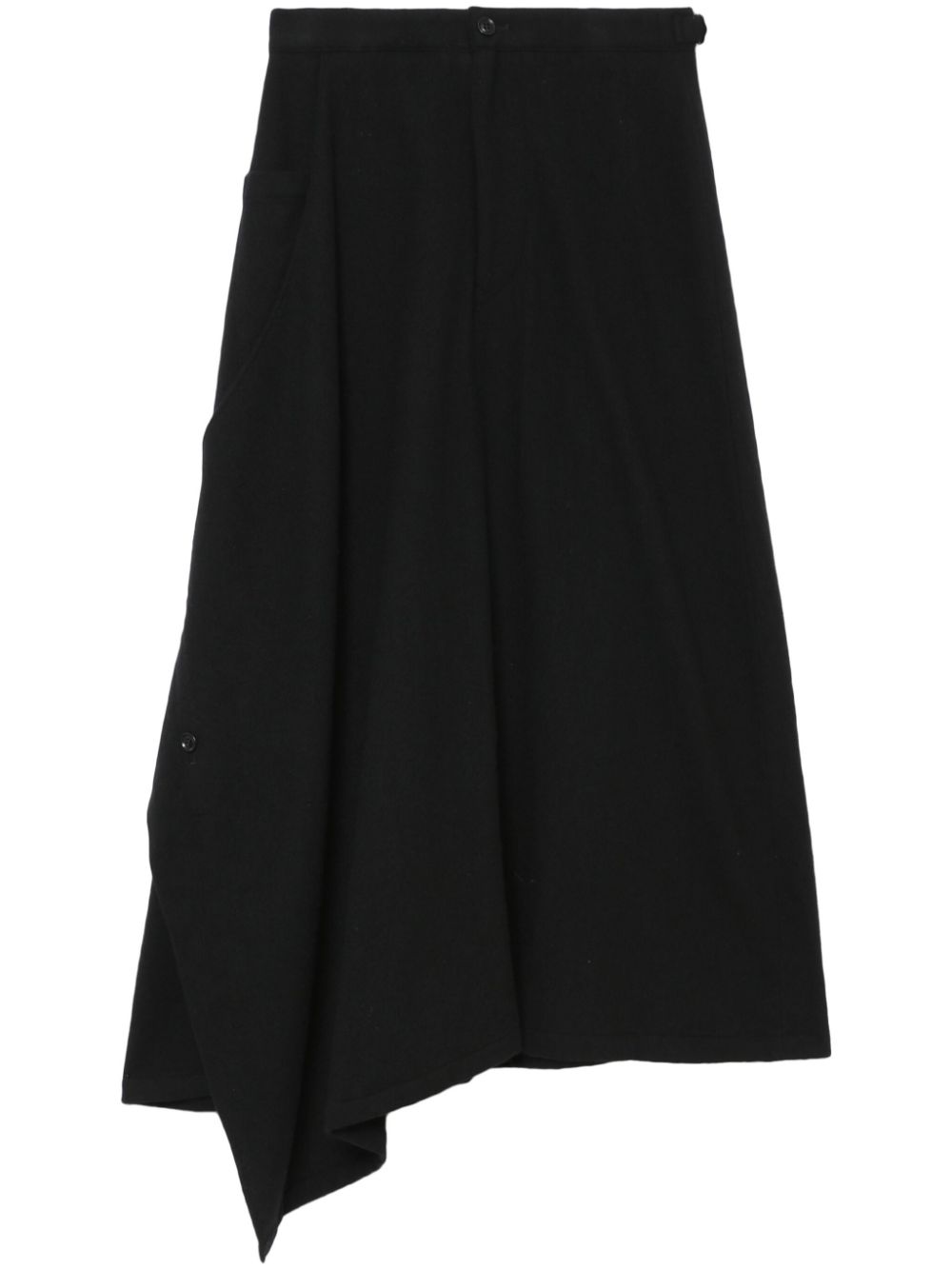 draped midi skirt