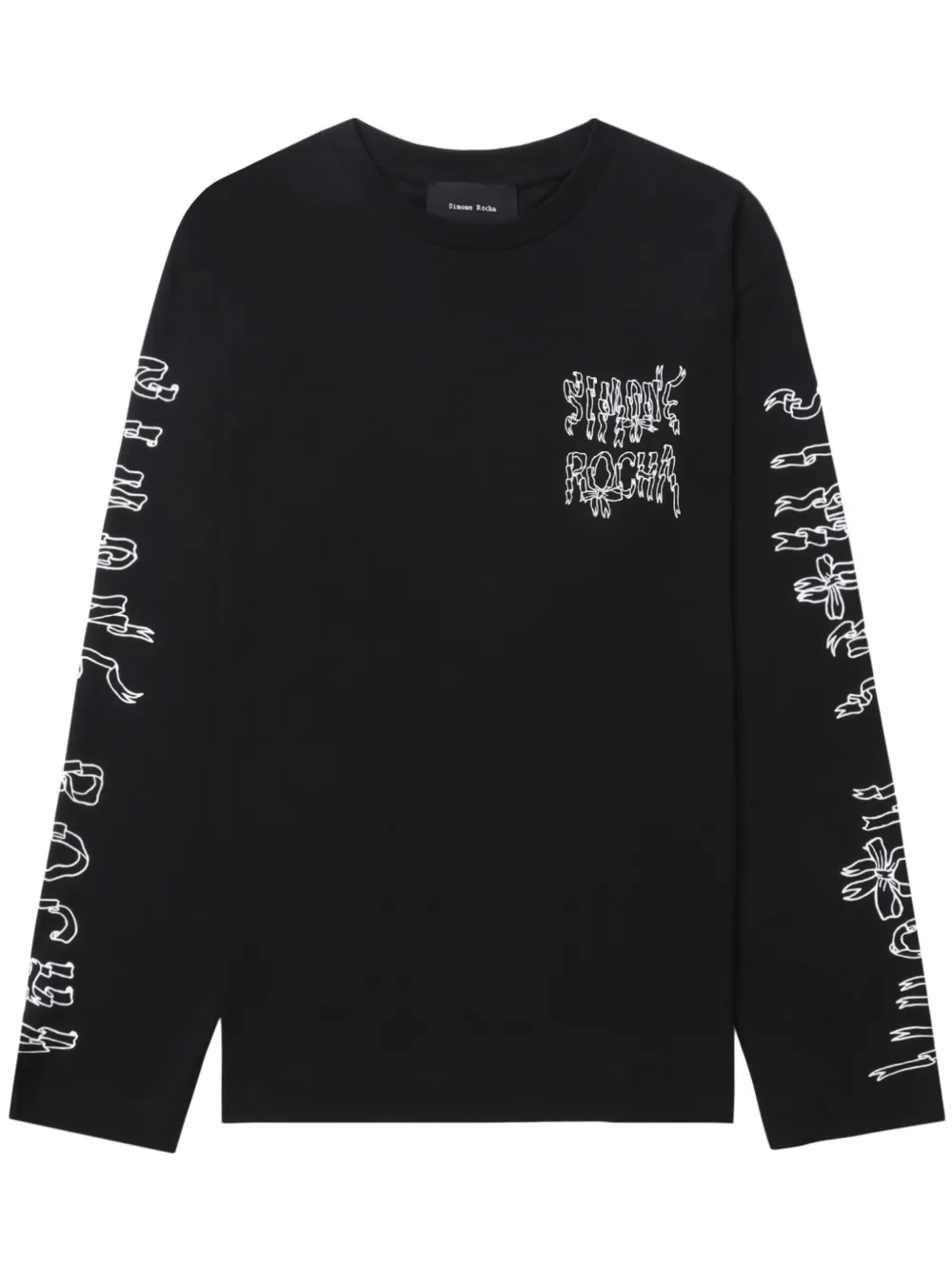 Simone Rocha Sweater met logoprint Zwart