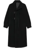 Y's long single breasted coat - Black