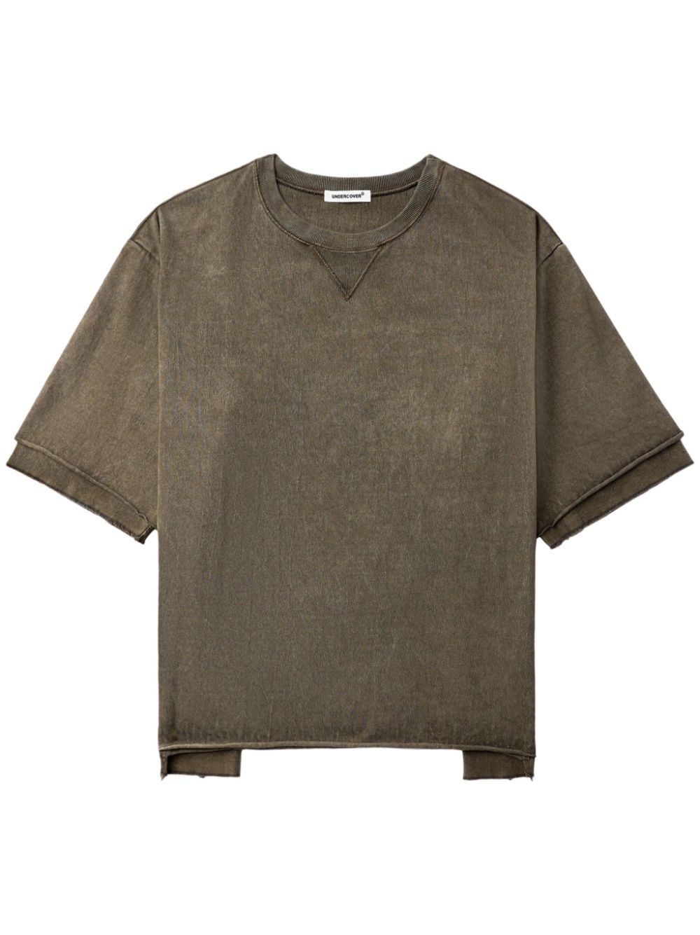 Shop Undercover Double-sleeve Cotton T-shirt In Neutrals