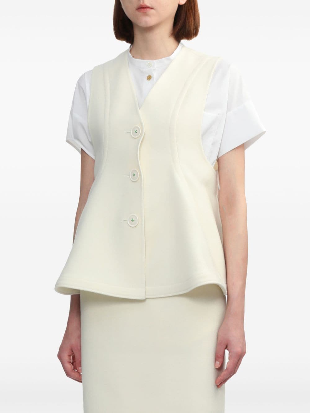 Shop Enföld V-neck Vest In White