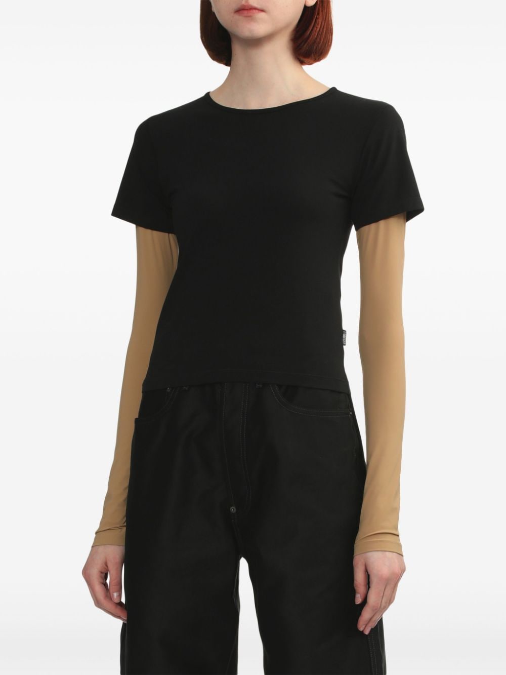 MM6 MAISON MARGIELA CONTRASTING SLEEVES T-SHIRT 