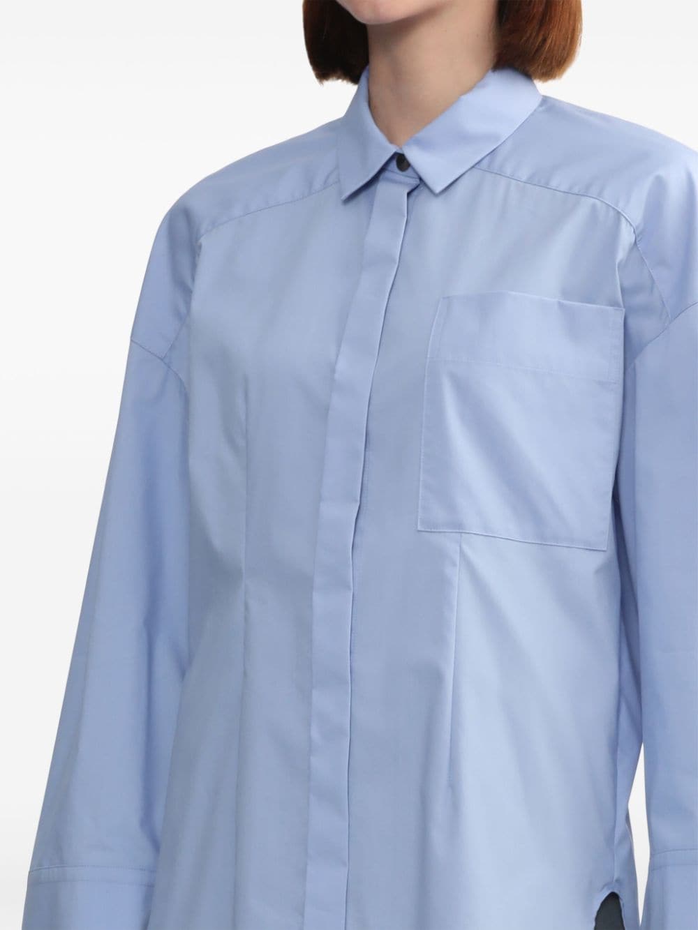 Shop Enföld Long Sleeve Shirt In Blue