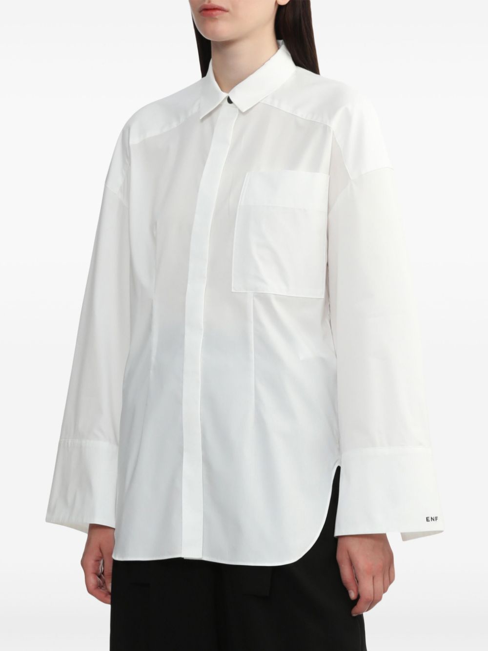 Shop Enföld Long Sleeve Shirt In White