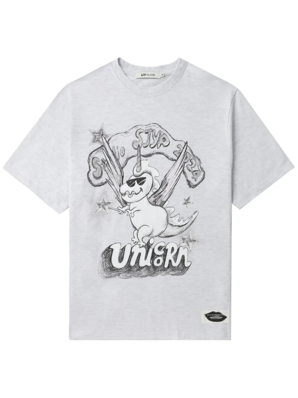 SJYP graphic-print t-shirt - Grey