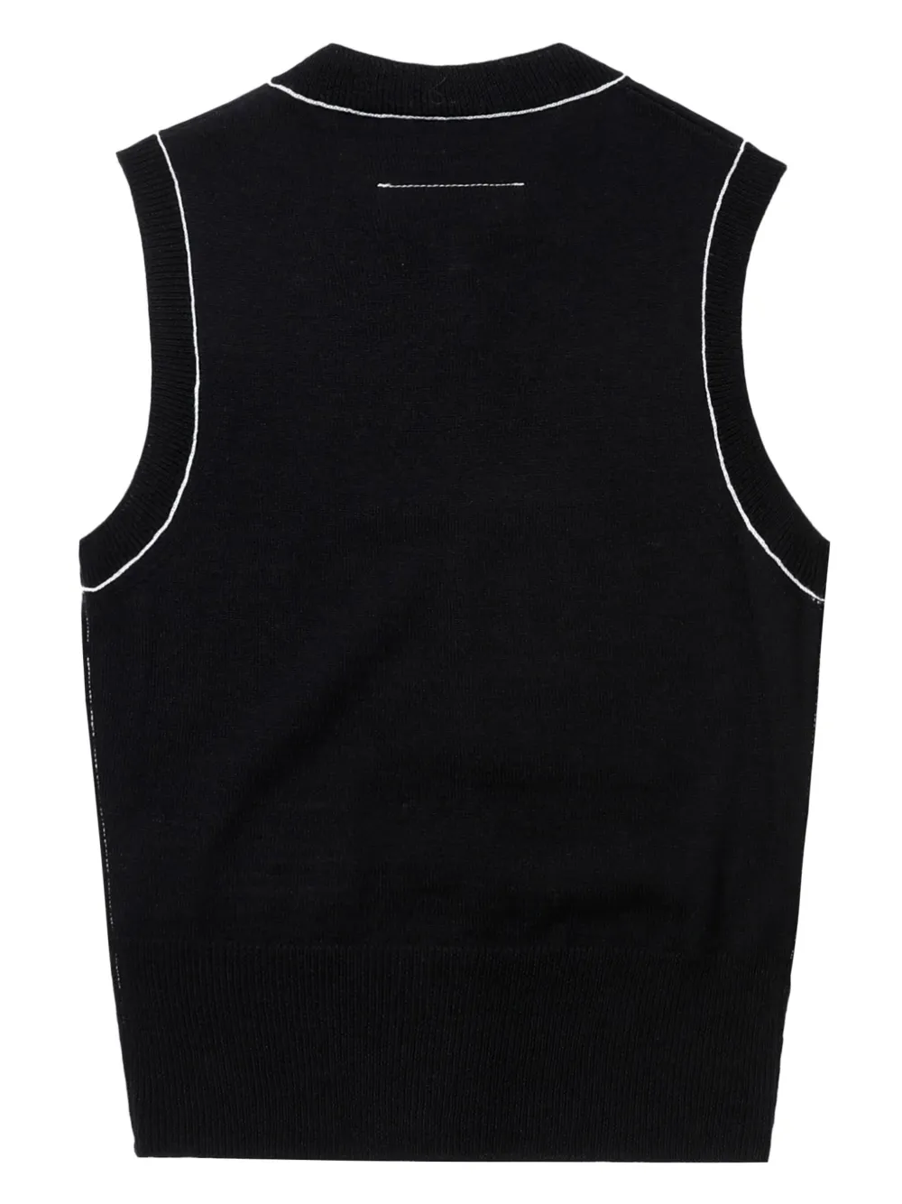 MM6 トップス　美品 MM6 Maison Margiela パイピングニット トップ | ブラック
