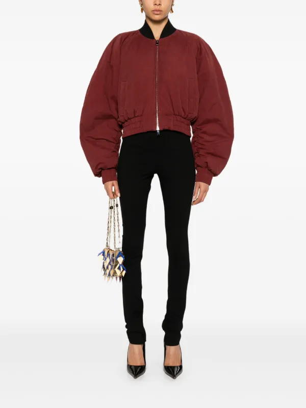 ブルゾン THE ANDAMANE 'Sierra' cropped bomber jacket THE ANDAMANE Sierra Bomber Jacket | Red | FARFETCH