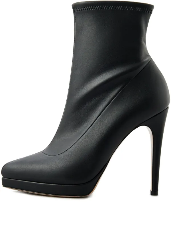 Casadei 100mm Leather Ankle Boots Black FARFETCH GE