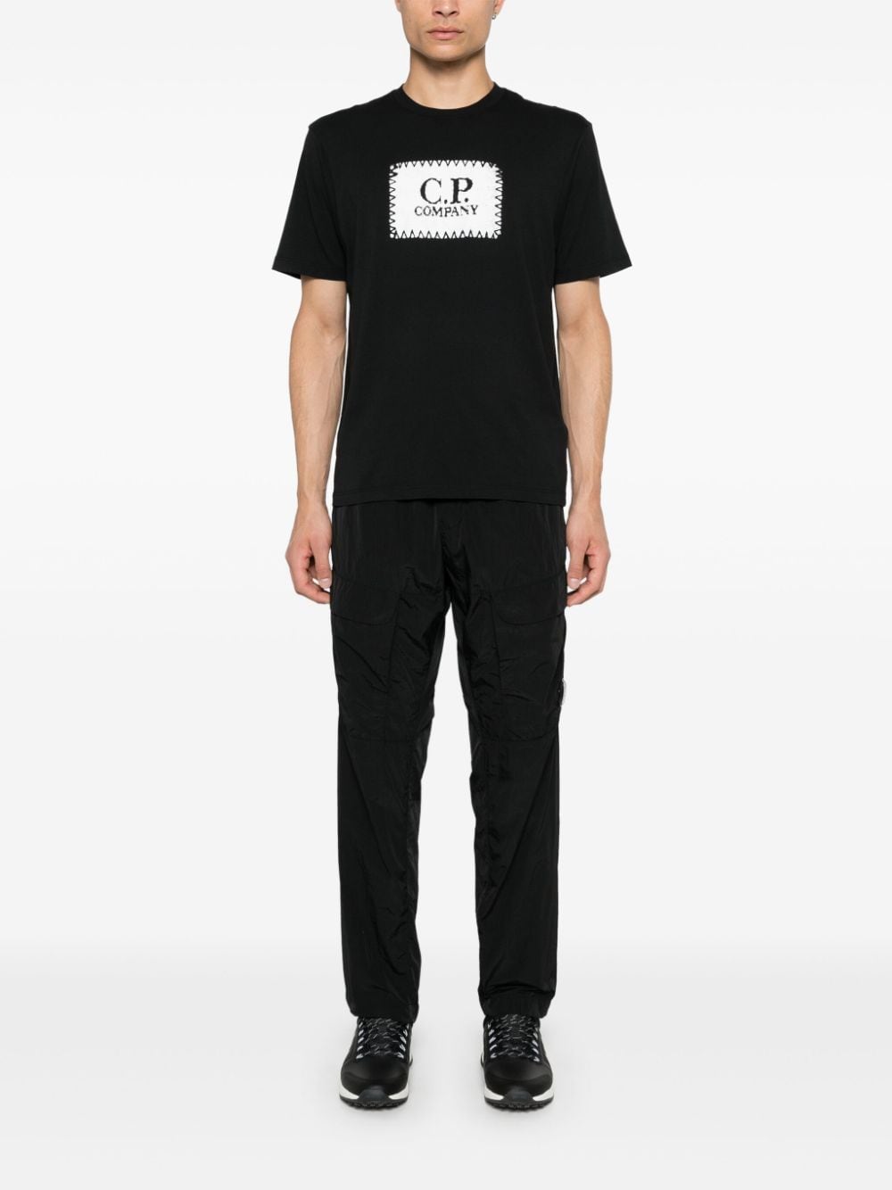 Shop C.p. Company Logo-print T-shirt In Black