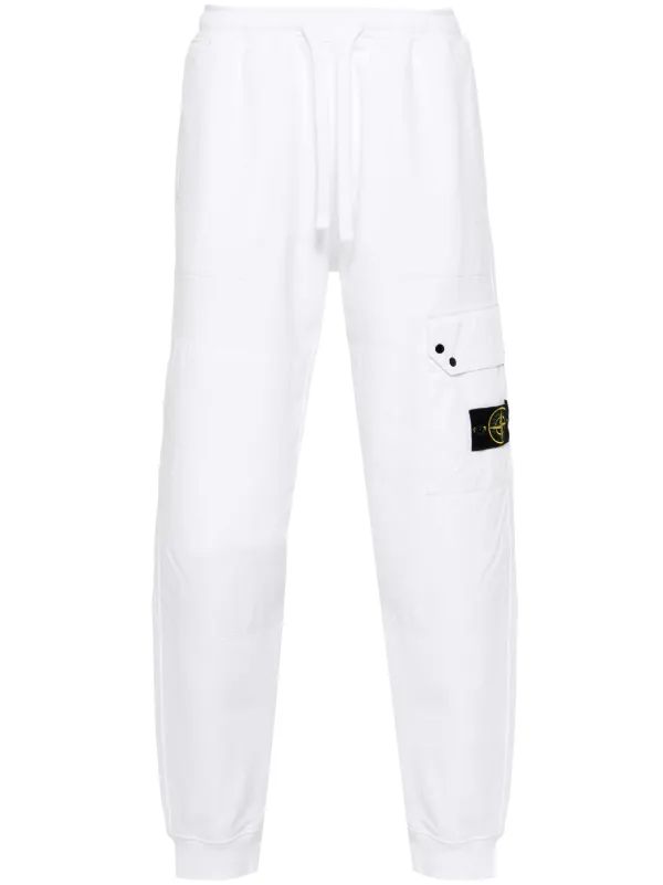 Stone Island Compass badge Track Pants White FARFETCH TR