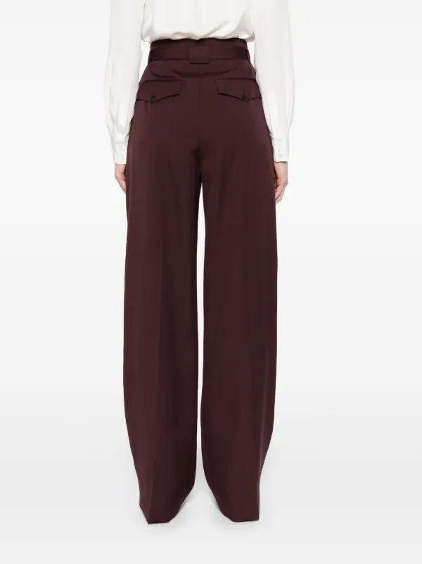 Lanvin Pleated Trousers | Red | FARFETCH HK