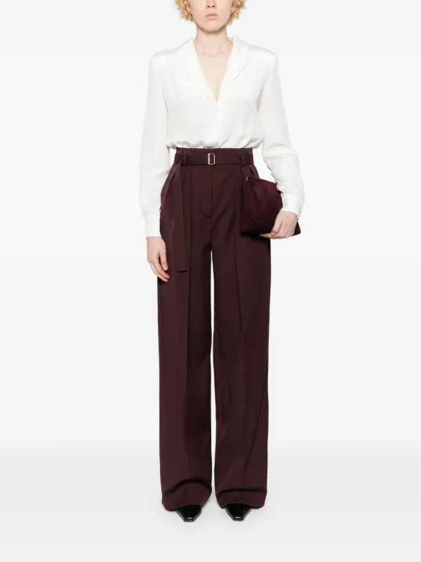 Lanvin Pleated Trousers | Red | FARFETCH HK