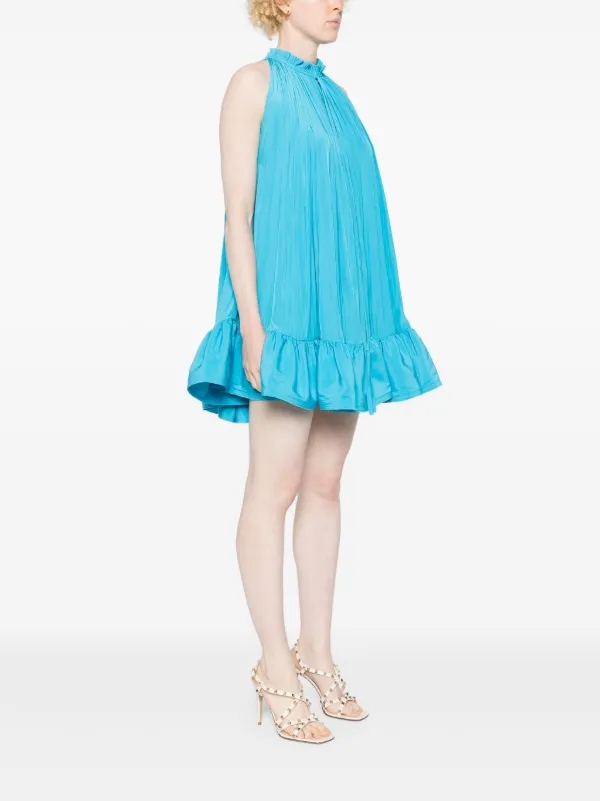 【関税&送料込】Lanvin Paris Mini Shift Sleevless Dress Lanvin Ruffled Mini Dress | Blue | FARFETCH