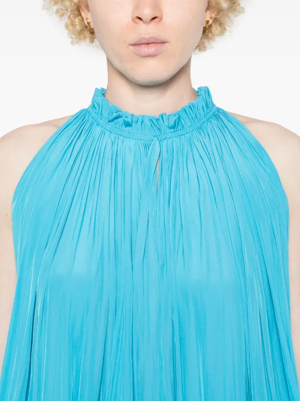 Lanvin Ruffled Mini Dress | Blue | FARFETCH