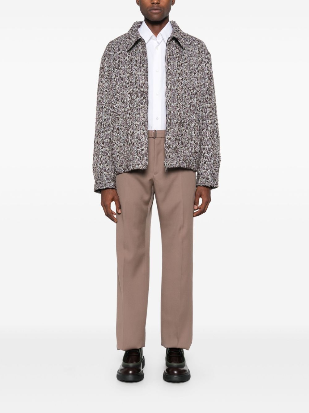 Lanvin Tweed shirtjack - Bruin