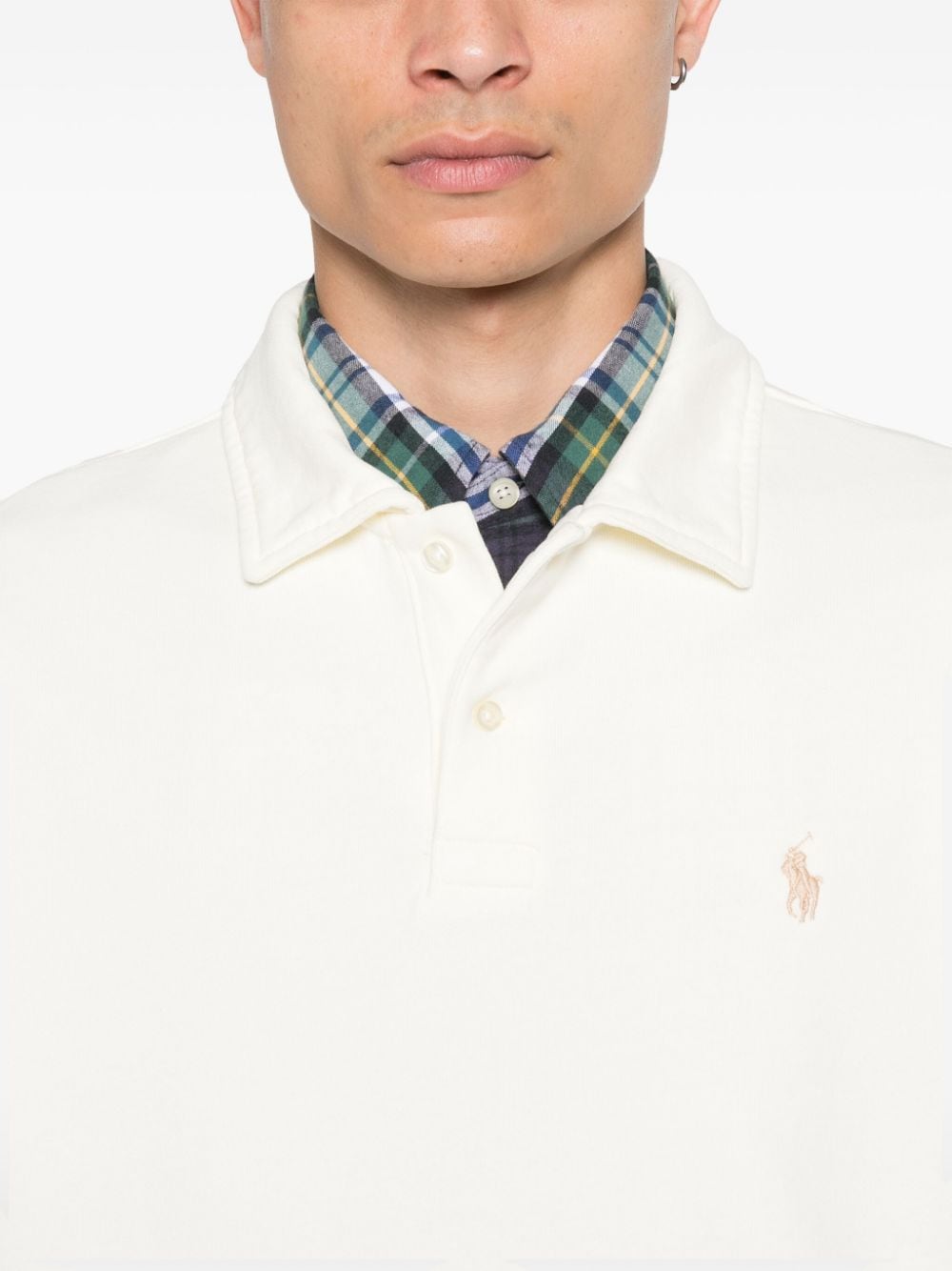 Shop Polo Ralph Lauren Polo Pony-motif Polo Shirt In Neutrals