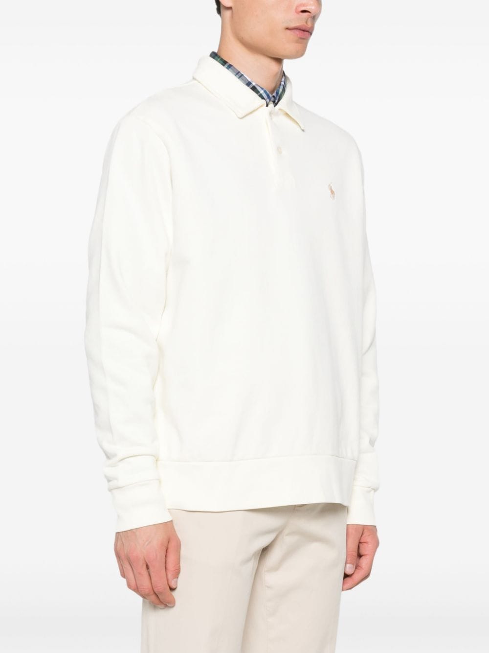 Shop Polo Ralph Lauren Polo Pony-motif Polo Shirt In Neutrals