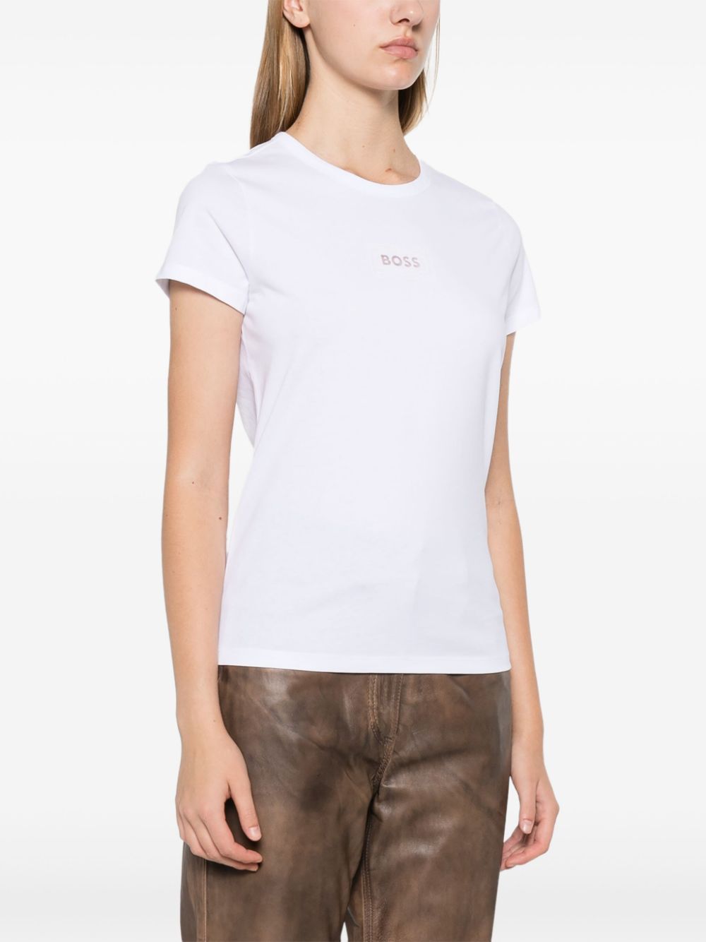 HUGO BOSS CUT-OUT LOGO T-SHIRT 