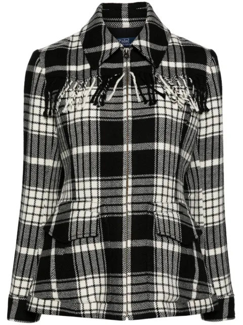 Polo Ralph Lauren جاكيت صوف بأطراف شراشيب