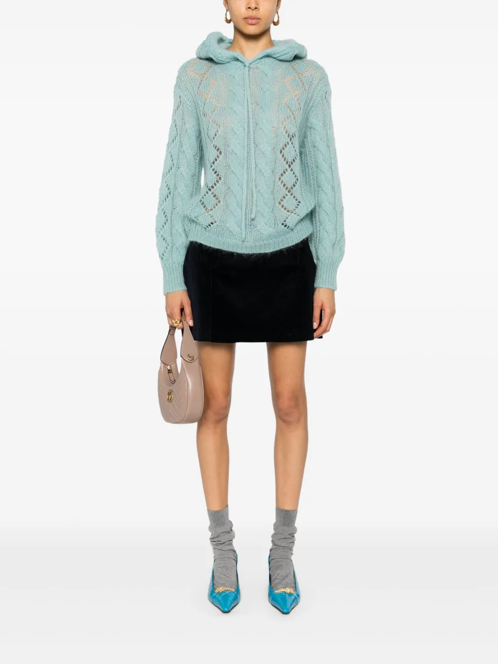 TWINSET Trui met capuchon - Blauw