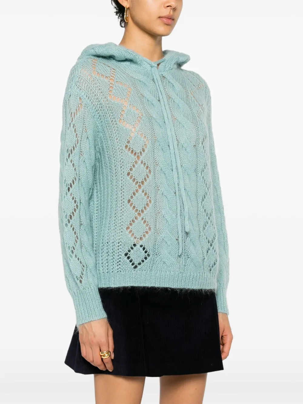 TWINSET Trui met capuchon Blauw