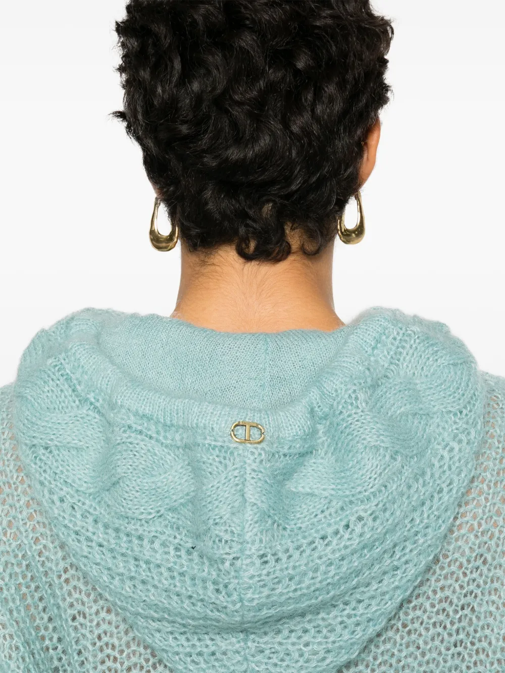 TWINSET Trui met capuchon Blauw