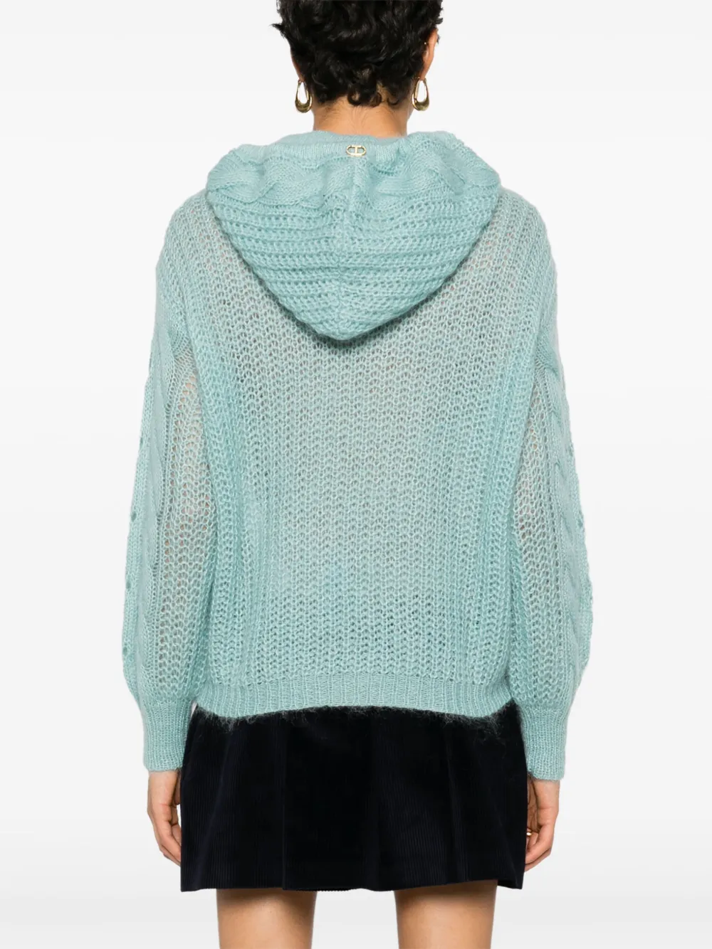 TWINSET Trui met capuchon Blauw
