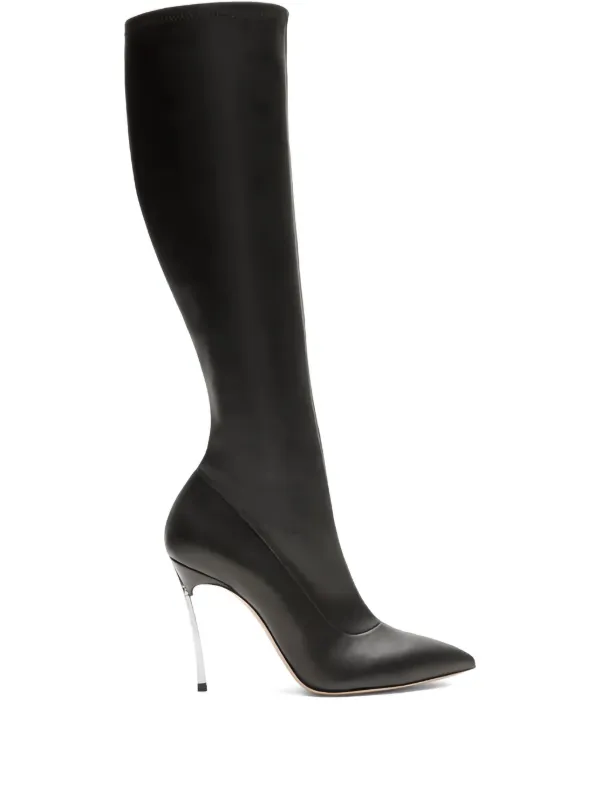 Casadei 100mm Blade To The Knee Boots Black FARFETCH