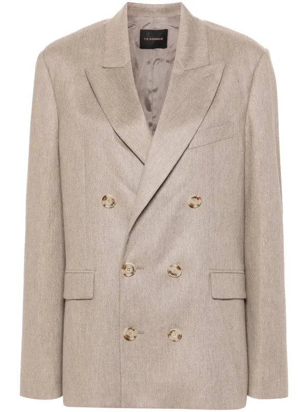 ジャケット THE ANDAMANE 'Pixie' blazer (T163007ATNV115 SANDMELANGE) THE ANDAMANE Blazer Pixie | Marrone | FARFETCH IT