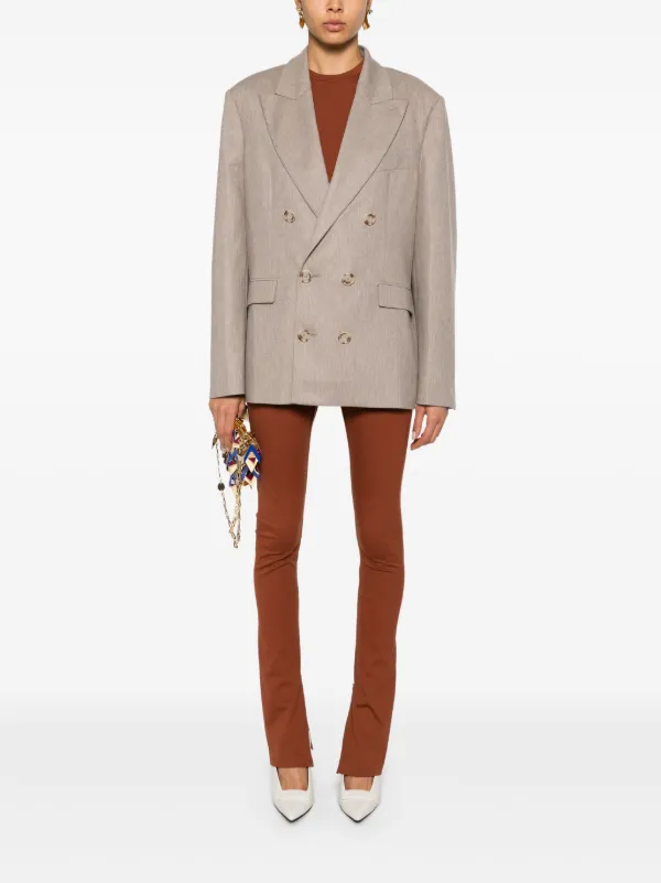 ジャケット THE ANDAMANE 'Pixie' blazer (T163007ATNV115 SANDMELANGE) THE ANDAMANE Pixie Blazer | Brown | FARFETCH