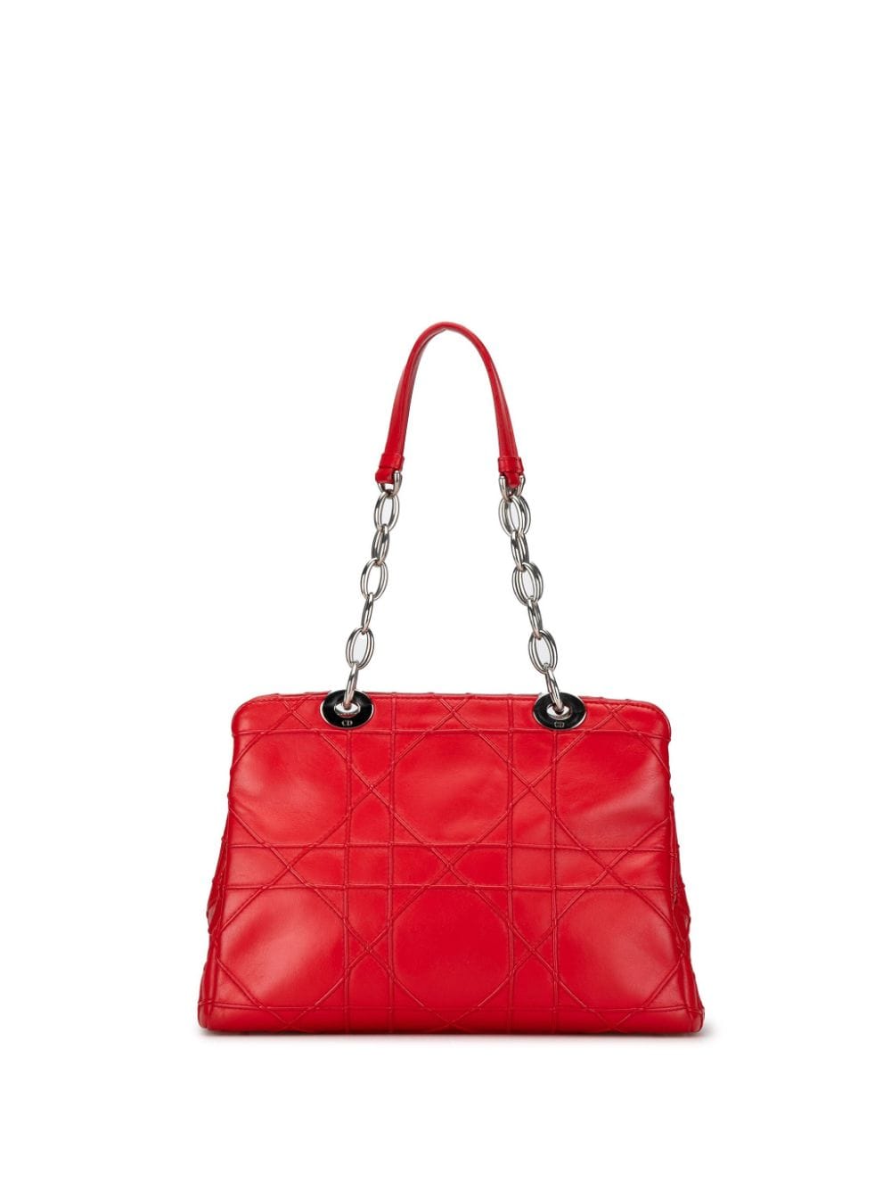 Christian Dior Pre-Owned 2014 Small Lambskin Cannage Soft Zip Shopping tote bag - Rood