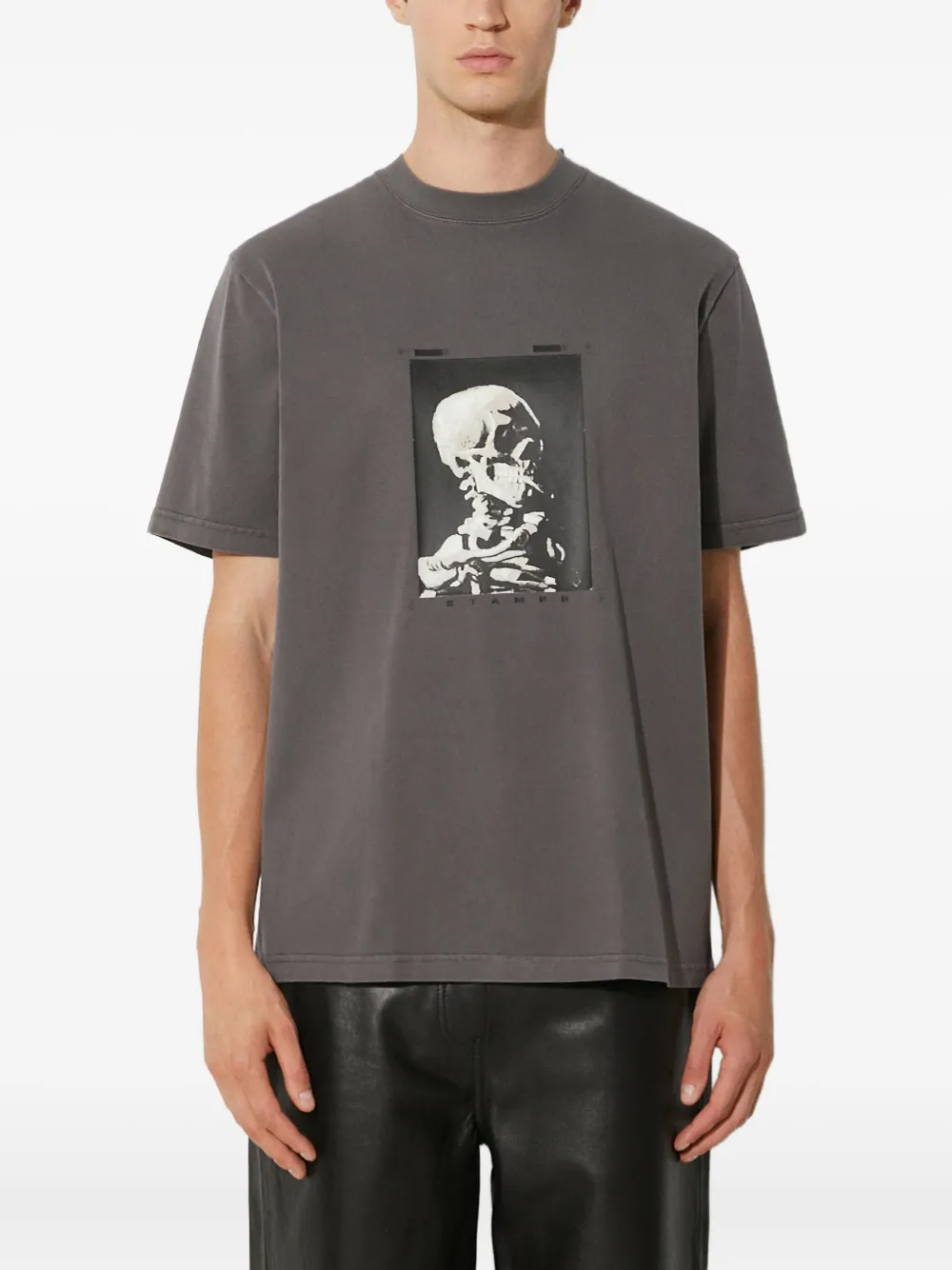 skull-print cotton T-shirt