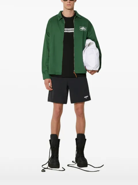 Neighborhood logo-print zip-up jacket