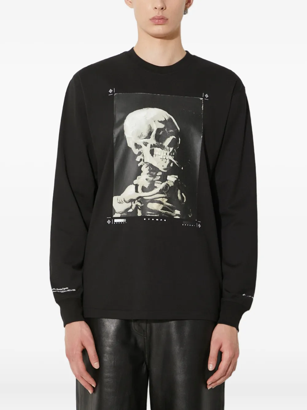 skull-print long-sleeve T-shirt
