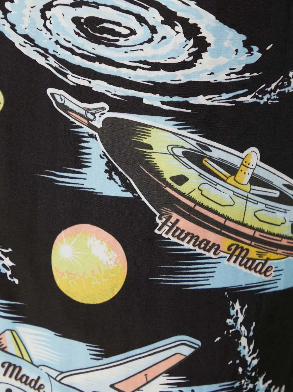 Human Made space-print shorts Zwart