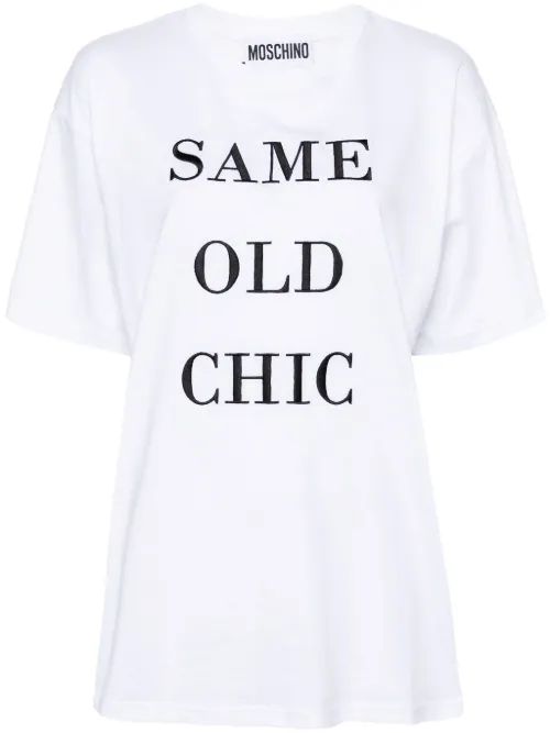 T-shirt à logo brodé - Moschino - Modalova