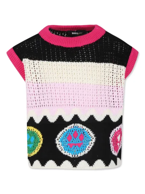 Barrow kids intarsia signature smile knitted top