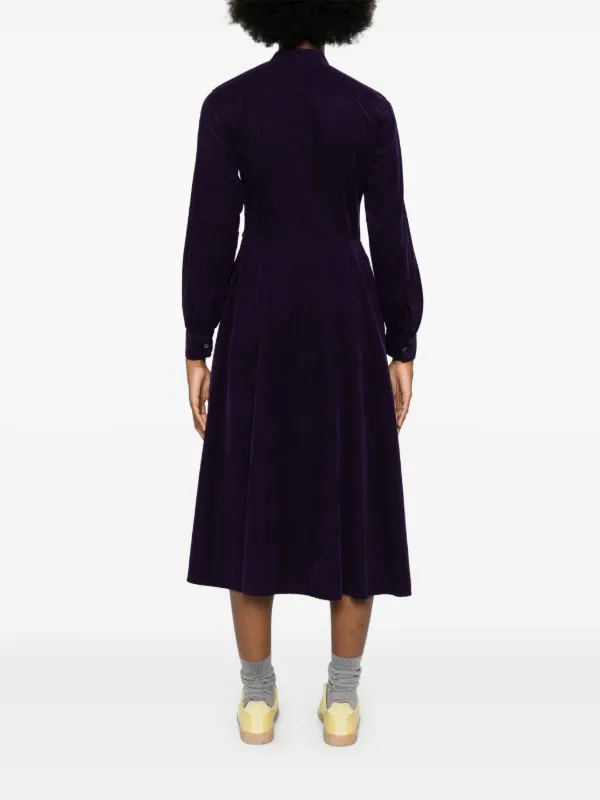 open lace back dress Lilac Corduroy Dress – Dotty Dungarees Ltd main image 1