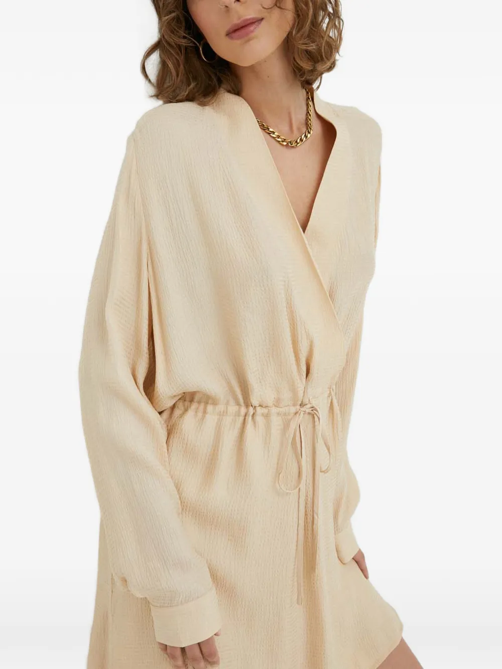 HERSKIND Mini-jurk met trekkoord Beige