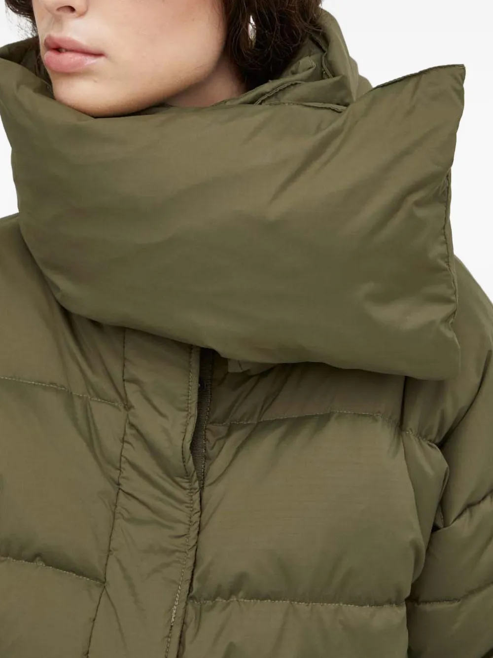 Herskind Funnel-neck Drawstring Jacket In Green