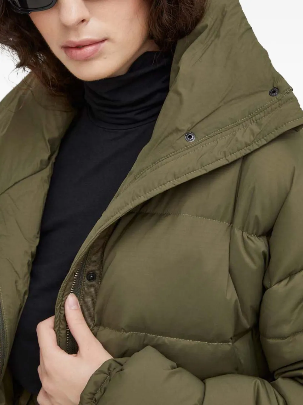 Herskind Funnel-neck Drawstring Jacket In Green