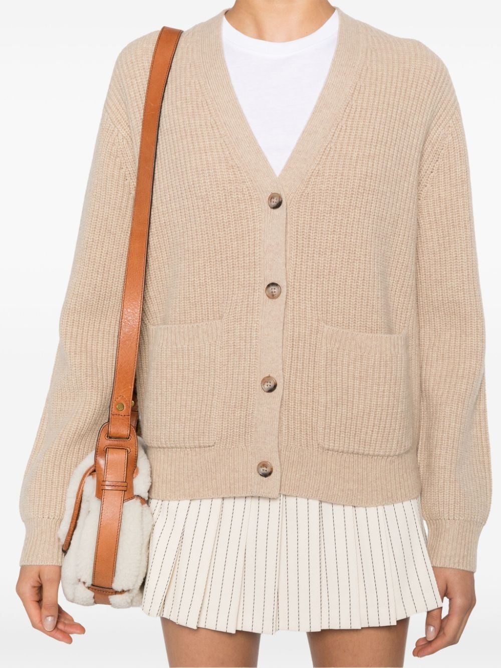 Shop Polo Ralph Lauren Polo Pony-motif Cardigan In Neutrals