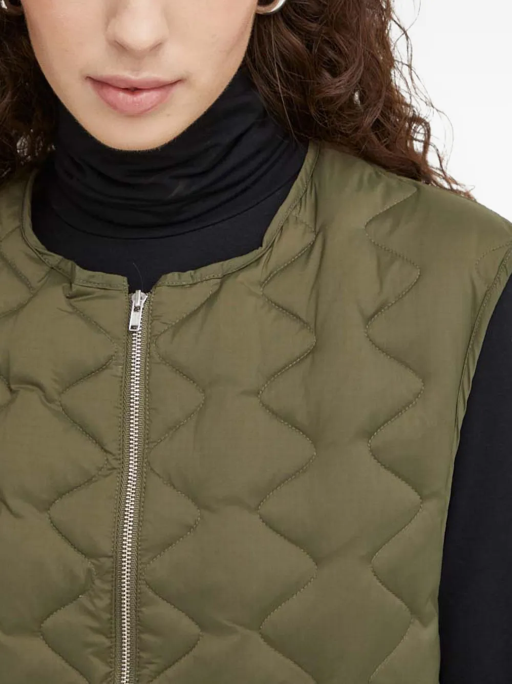 Herskind Quilted Zip-fastening Gilet In Green