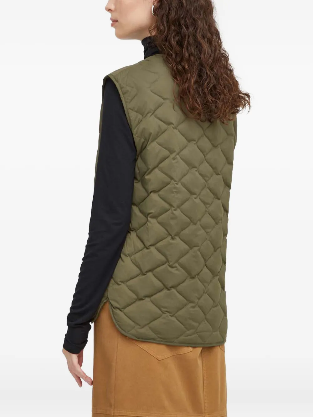 Herskind Quilted Zip-fastening Gilet In Green